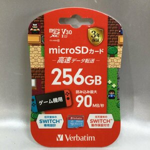 【未使用/インボイス登録店/TO】Verbatim バーべタイム micro SDXC 256GB マイクロSDカード SMXCN256GHJRBVD 任天堂 SWITCH　MZ1124/001-3