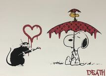 世界限定100枚 DEATH NYC アートポスター スヌーピー SNOOPY バンクシー banksy ペイントネズミ ヴィトン ストリートアート ポップアート_画像4