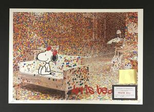 世界限定100枚 アートポスター DEATH NYC スヌーピー SNOOPY 草間彌生 kusamayayoiドット 水玉 現代アート ポップアート ポスター アート