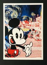 世界限定100枚 DEATH NYC アートポスター ミッキーマウス ミニーマウス ドナルドダック ディズマランド 星月夜 ゴッホ Disney ポップアート_画像1