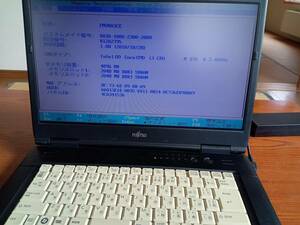 ジャンク FUJITSU FMVNA3CE LIFEBOOK A A550/B Intel Core i3 M 370 メモリ4GB HDD無し