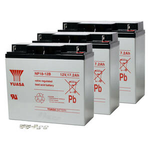 【３個セット】充電済 UPSバッテリー YUASA NP18-12 (ネオライト MBW-140-1　溶接機バッテリー 無停電電源装置・蓄電器用バッテリー
