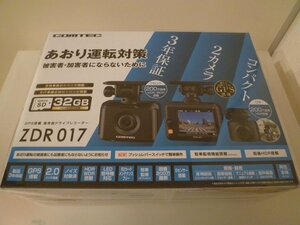 【新製品モデル・新品未開封品・安心のメーカー3年保証】●コムテック 200万画素 前後2カメラ GPS搭載 高性能ドライブレコーダー ZDR017●