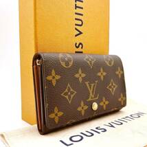 【A231003】★外観美品★ LOUIS VUITTON ルイヴィトン モノグラム ポルトモネ・ビエ　トレゾール　L字ファスナー財布 M61730/CA0957_画像1