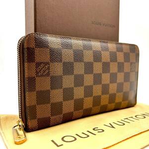 【A231016】★美品★LOUIS VUITTON　ルイヴィトン　ダミエ ジッピーオーガナイザー ラウンドファスナー　長財布 ウォレット N60003/CA1123