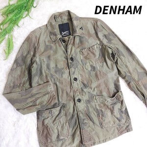 DENHAM カモフラ柄 2WAY ミリタリーシャツ・シャツジャケット 表記サイズM 大きめ 総柄 デンハム 81279