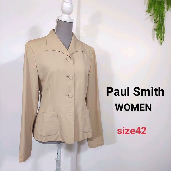 Paul Smith WOMEN ウール素材ジャケット ベージュ 表記サイズ42 XL 79300