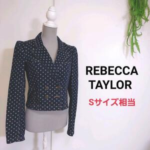 REBECCA TAYLOR polka dot dot pattern cotton material jacket S size corresponding 80133