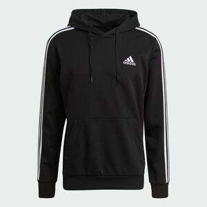 ★アディダス adidas 新品 メンズ エッセンシャルズ 3ストライプス スウェット パーカー ジャケット 黒 XL [GK90621N-O] 二 参★QWER★