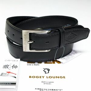 ★ボギーラウンジ ゴルフ EVEN BOGEY LOUNGE GOLF 新品 メンズ ストレッチ フィット スポーツ ベルト BELT 黒[J1322YY-BLK-120]一 八★QWER