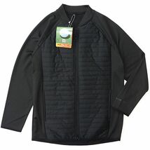 ★ウーム ゴルフ UUUM GOLF 新品 メンズ UVCUT ストレッチ 暖かい 裏フリース 中綿 ジャケット 黒 M [TMKIT2C35-BLK-M] 一 二 壱★QWER_画像1