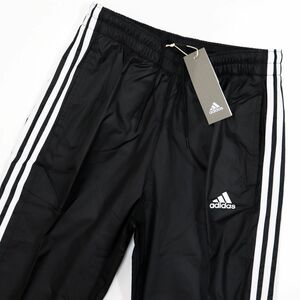 ★アディダス adidas 新品 メンズ 微起毛 防風 撥水 トレーニング ウィンドブレーカー ロングパンツ 黒 XXLサイズ[GE0428-XO]四 零★QWER★