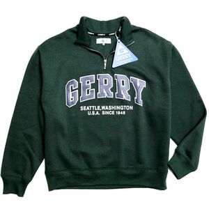 ★ジェリー GERRY 新品 メンズ 保温 暖かい 裏フリース カジュアル ハーフジップ 長袖 スウェットシャツ [233378GNJ-60-M] 一 二 壱★QWER