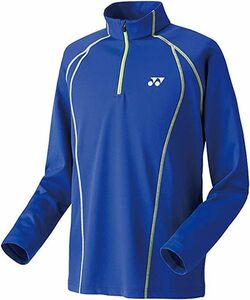 ★ヨネックス YONEX 新品 メンズ 吸汗速乾 カーボン 静電気防止 ミドラートップ 長袖 ハーフジップ シャツ 紺[32004472-M]一 二 壱★QWER