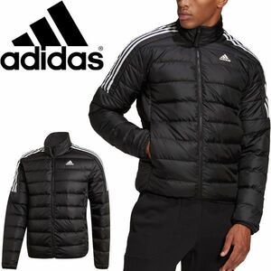 ★アディダス adidas 新品 メンズ 防寒 防風 軽量 保温 暖かい ウインド ダウン ジャケット アウター 黒 Mサイズ [GH4589-M] 二 壱★QWER★