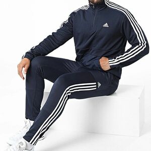 ★アディダス ADIDAS 新品 メンズ M MTS 1/4 ZIP トラックスーツ スポーツウェア 上下セット スーツ 紺[SETHE2232-M] 五 壱★QWER★