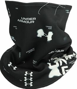 ★アンダーアーマー UNDER ARMOUR 新品 ColdGear 保温 防寒 裏起毛 リバーシブル ネックウォーマー マフラー 総柄[1359032-001]ACC★QWER★