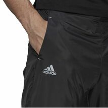 ★アディダス adidas 新品 メンズ 撥水 除湿 防風 トリコット 裏起毛 ウォーム ウインド ロングパンツ 黒 Lサイズ[HK9807-L]四 弐★QWER★_画像3