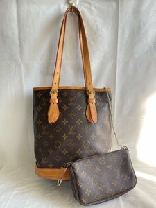 MI0511-53I　ゆうパック着払い　LOUIS VUITTON　バケットPM　プチバケット　ショルダーバッグ　M42238/FL0067　ルイ・ヴィトン　モノグラム