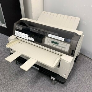 @S1361 保証無し/ジャンク品(Junk) Fujitsu Printer FMPR5420ドットインパクトプリンター LANインターフェイス付属 破損個所ありの画像1