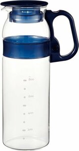 iwaki(i armpit ) heat-resisting glass pitcher cold flask blue 1.3L handy server tea .. none barley tea tea pot KT2933-BL