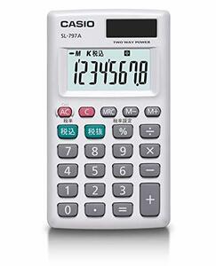 カシオ パーソナル電卓 税計算 カードタイプ 8桁 SL-797A-N