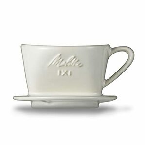 メリタ Melitta コーヒー ドリッパー 陶器製 日本製 計量スプーン付き 1~2杯用 ホワイト 陶器フィルターシリーズ SF-T1×1の画像1