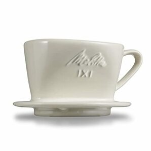メリタ Melitta コーヒー ドリッパー 陶器製 日本製 計量スプーン付き 1~2杯用 ホワイト 陶器フィルターシリーズ SF-T1×1の画像5