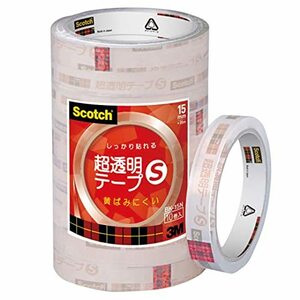 3M スコッチ 超透明テープS 10巻パック 15mm×35m 大巻 BK-15N