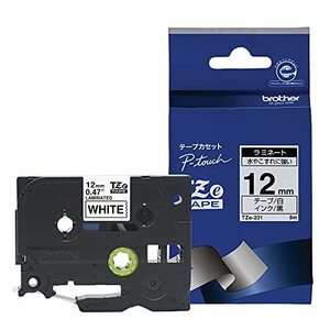 [brother original ]pi- Touch laminate tape TZe-231 width 12mm ( black character / white )