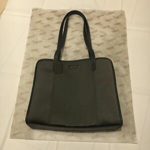 美品 希少 レア COACH コーチ トートバッグ ポリウレタン グレー ブロンズ金具 保存布 バッグ