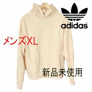 新品(メンズXL)(O)adidas originalsアディダスオリジナルス ベージュ スウェットパーカー ファレルウィリアムス