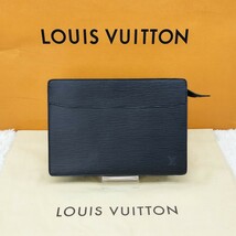 正規品 美品 LOUIS VUITTON ルイヴィトン ヴィトン ポシェット オム クラッチバッグ セカンドバッグ ハンドバッグ エピ 黒 ブラック M52522_画像1