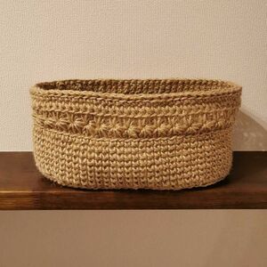 バスケット　麻紐　ハンドメイド