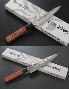 Кухонный нож Японский сделан в Японии KC-954 мелкий нож 120 мм + KC-957 Меч 210 мм и повседневная работа из нержавеющей стали 1K6