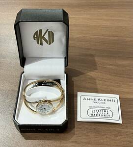 【未使用】ANNE KLEIN II アンクライン 腕時計 バングル ブレスレット レディース