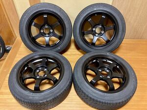 美品■ステルスレーシング ■ STEALTH Racing ■ RG-1 ■ 15x6.5J ■ OFF+38 ■ PCD100/4H ■ マットブラック ■ 185/55R15 ■ 4本セット