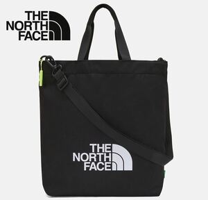 新品未使用 THE NORTH FACEノースフェイス キッズ 2wayトートバッグ ショルダーバッグ tote bagブラックA4収納可能 海外限定 日本未発売