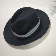 新品　HATS ＆ DREAMS　ハット　イタリア ウール 帽子 ブラック　中折れハット　女性用　レディース　黒　フリーサイズ　_画像9