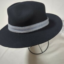 新品　HATS ＆ DREAMS　ハット　イタリア ウール 帽子 ブラック　中折れハット　女性用　レディース　黒　フリーサイズ　_画像3