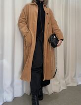 【美品】ZARA ザラ コーデュロイ ロングコート オーバーサイズ ポケット キャメル スリット M_画像10