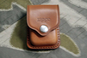 ZIPPO leather case tea 