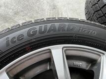 【165/65R14】ヨコハマ スタッドレスタイヤ　iceGUARD iG70 アルミホイール付 4本セット　2022年冬製造　14×5J ほぼ新品_画像3