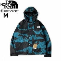 1円～!売切!【正規新品】THE NORTH FACE 86 RETRO MOUNTAIN JACKET マウンテンジャケット US限定 1986 復刻 撥水 防水(M)青 総柄180915-135_画像3