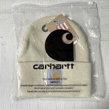 新品　carhartt カーハート ニット帽 ベージュ_画像3