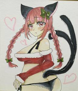 Art hand Auction Рисованная иллюстрация Touhou Orin Christmas, комиксы, аниме товары, рисованная иллюстрация