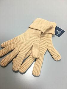 未使用 Johnstons of Elgin ジョンストンズ オブ エルガン カシミヤ グローブ 手袋 ソフトキャメル