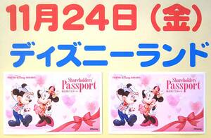 ◆11月24日(金) 東京ディズニーランド・１dayパスポート・ペアチケット