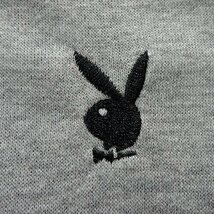 新品 プレイボーイ 2023秋冬 裏毛 刺繍 スウェット M 灰【33054_97】 PLAYBOY メンズ クルーネック トレーナー スエット プルオーバー_画像7