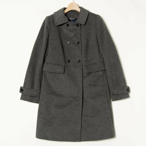 【1円スタート】BLACK LABEL Paul Smith ポールスミス 衿2WAYコート アウター ウール100％ クラシカル フェミニン 灰色 グレー 40 無地